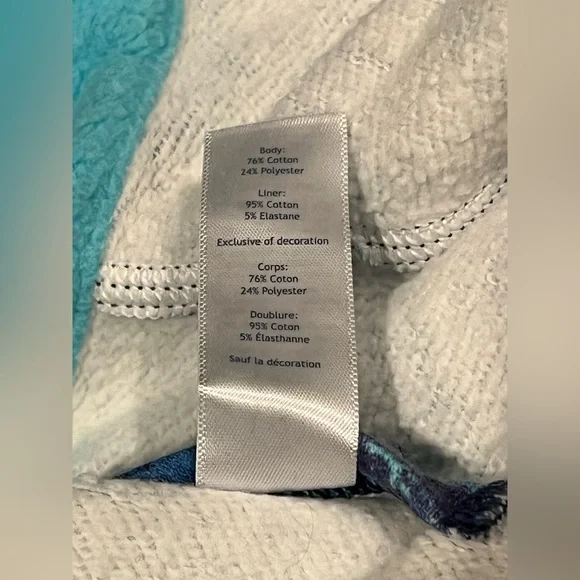 IVIVVA BY LULULEMON GIRLS FULL ZIP UP HOODIE JACKET BLUE PRINT Size 12 - Picture 13 of 14